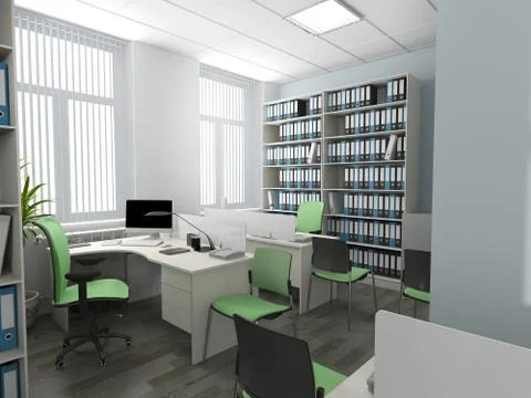 Modern office interior Stock Illustration