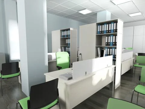 Modern office interior Stock Illustration