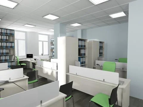 Modern office interior Stock Illustration