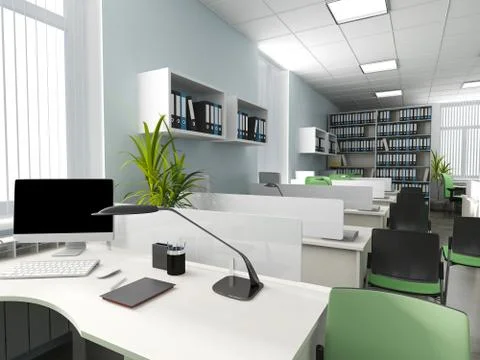 Modern office interior Stock Illustration