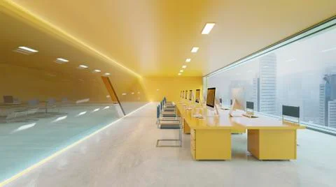 Modern office interior Stock Illustration