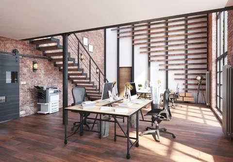 Modern office interior. Stock Illustration