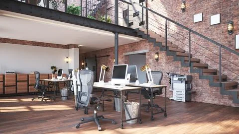 Modern office interior. Stock Illustration