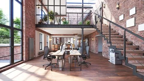 Modern office interior. Stock Illustration