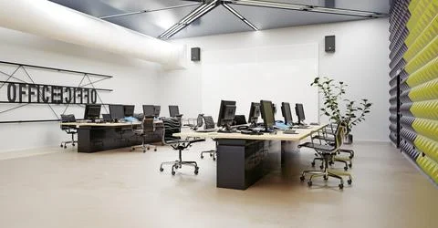 Modern office interior Stock Illustration