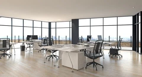 Modern office interior Stock Illustration