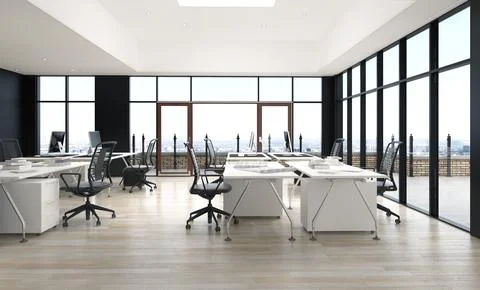 Modern office interior Illustrazione stock