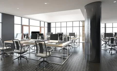 Modern office interior Illustrazione stock