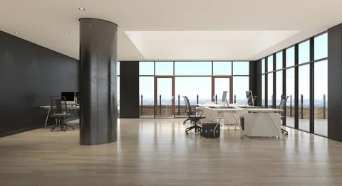 Modern office interior Stock Illustration