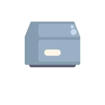 Modern office multifunction printer machine printing documents Stock Illustration