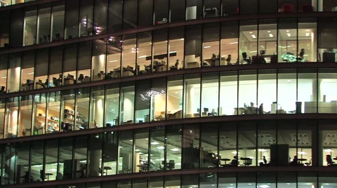 Modern office night Stock Footage 45406200