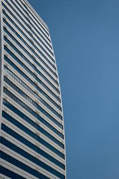 Modern office skyscraper with copy space against blue sky in Sofia 写真素材