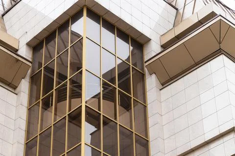 Modern office skyscraper frame work architecture background pattern corner sh Foto stock