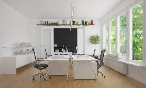 Modern office space Illustrazione stock
