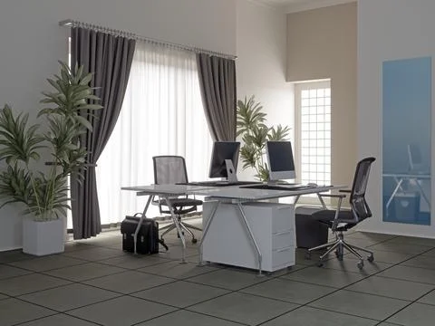 Modern office space Stock Illustration