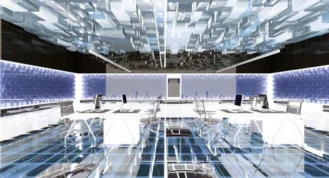 Modern office space Illustrazione stock