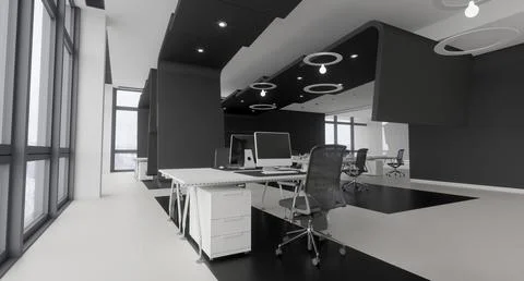 Modern office space Stock Illustration
