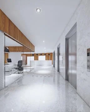 Modern office space. Work space illustration. Fotos de archivo