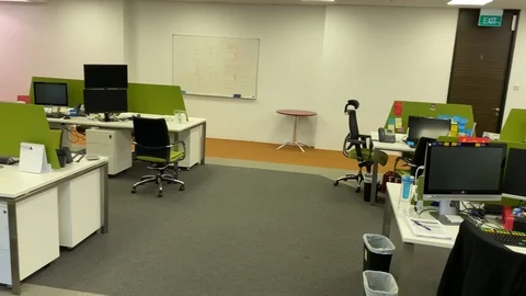 The modern office workplace Stock Footage 125260145