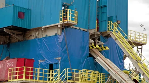 Modern Oil Gas Drilling Rig Stock-Footage 63396701