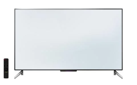 Modern oled tv screen isolated on white background Stock Illustration