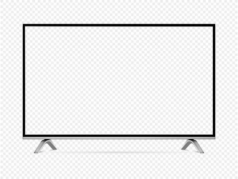 Modern oled tv with transparent screen isolated on transparent background Stockillustratie