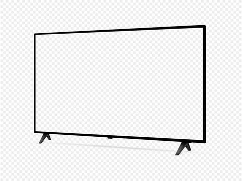 Modern oled tv with transparent screen isolated on transparent background Stock Illustration