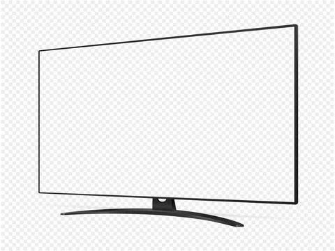 Modern oled tv with transparent screen isolated on transparent background Stock Illustration