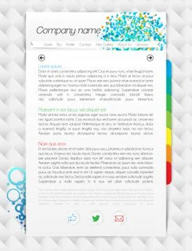 Modern one-page website, vector illustration Stock Illustration