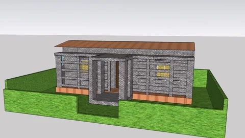 Modern One Store Building Stock-Footage 344672725