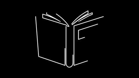 Modern open book with blank cover and pages Stock Footage 324768899
