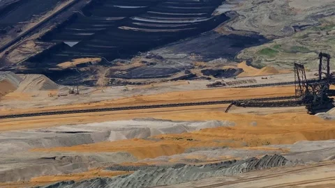 A modern open cast mining machine 4k 50fps video Stock-Footage 311728908