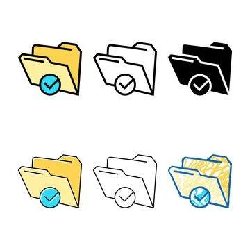 Modern open folder color icon vector Stock Illustration