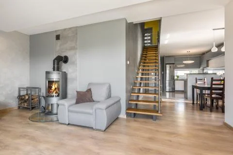 Modern open layout idea Stock Photos