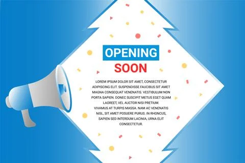 Modern opening soon background Stock Illustration