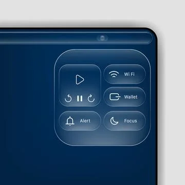 Modern Operating System Control Panel User Interface Layout Stock Illustration