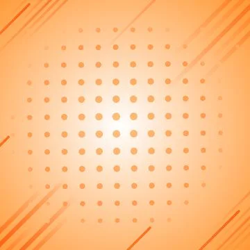 Modern Orange Abstract Background with Dotted Gradient and Diagonal Lines Stock Illustration