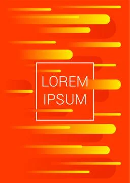 Modern orange background with rounded elements Stock Illustration