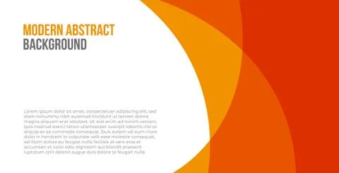 Modern orange background with text placement in the white area Stock Illustration