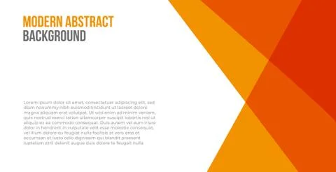 Modern orange background with text placement in the white area Stock Illustration