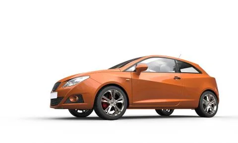 Modern Orange Car Stock Illustration