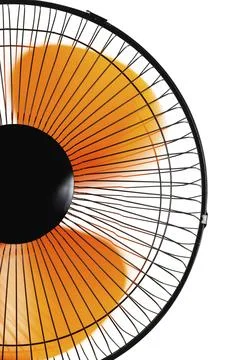 Modern orange fan on a white background Stock Illustration