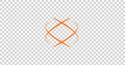 Modern orange logo design with intersecting lines on black Stock Illustration