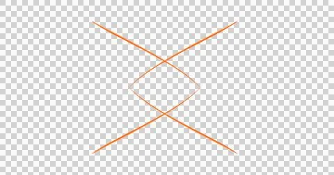Modern orange logo design with intersecting lines on black Stock Illustration
