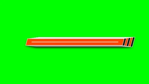 Modern orange lower third banner graphic isolated on a bright green backgroun 스톡 동영상 340903000