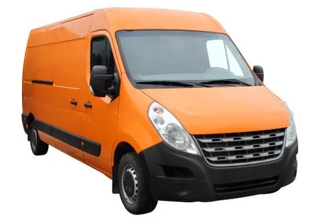 Modern Orange van. Stock Photos