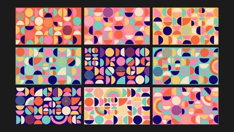 Modern organic abstract background Set Stock Illustration