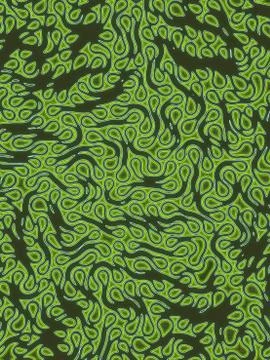 Modern organic forms 3d rendering art background. Abstract digital illustration Stock Illustration