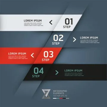 Modern origami style options banner. Vector illustration. can be used for wor Illustrazione stock