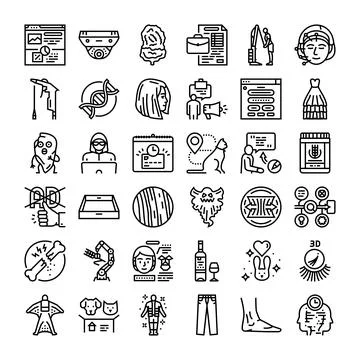 Modern outline icons set for web design イラスト素材